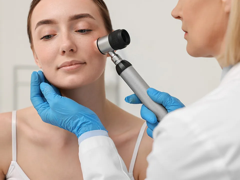 Skin cancer diagnosis and screening by a dermatologist